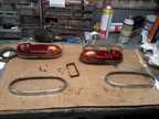 tail lights disassembled